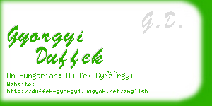 gyorgyi duffek business card